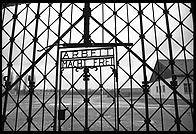 Arbeit Macht Frei.  Gate to Dachau Concentration Camp, just outside Munich, Germany