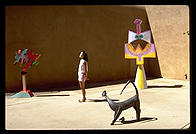 Courtyard.  Lapides Gallery.  Santa Fe, New Mexico.