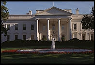 The White House.  Washington, D.C.  This is the photo that you can get by poking your camera through the iron fence rails.