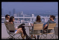 Terrace overlooking the city.  Getty Center.  Los Angeles, California.