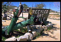 The studio of the artist Moby Dick. California Highway 247, NE of Palm Springs, California.