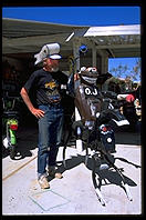 The studio of the artist Moby Dick. California Highway 247, NE of Palm Springs, California.