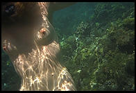 Nude snorkeling, officially prohibited in St. Lucia.