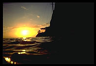 Sunset off St. Lucia coast