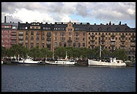 View from the steamboat Prins Carl Philip in Stockholm's harbor