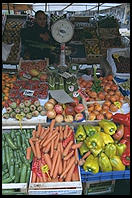 The open-air market in the Campo de Fiori (Rome)