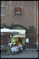 A cafe in Piazza della Rotunda, in front of Rome's Pantheon