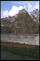 The synagogue in Rome, built in 1874 in the area of the old ghetto (abolished in 1848)