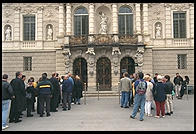 People waiting to get into Linderhof.  Where Bavaria's King Ludwig II lived.