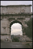 The Arch of Titus in the Roman Forum.  It commemorates the victories of the Romans over the Jews in AD 68.