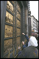 Lorenzo Ghiberti's 10 panels in the east door of Florence's Baptistry (c. 1430)