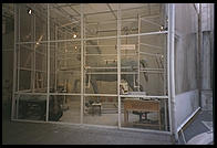 The statue of Marcus Aurelius at the Campidoglio, being restored under the direction of sculptor Guido Veroi