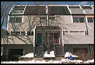 The Ugly Modern Townhouses Next to My House (tilted back)