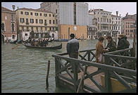 Waiting for the Traghetto Gondola, a micro-ferry service that crosses the Grand Canal at seven points. These cost about 50 cents and hence are by far the cheapest way to get a gondola ride.