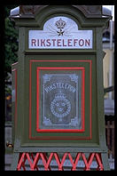 Phone booth in Storatorget.  Visby, Gotland.  Sweden