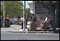 Near the corner of Haight and Ashbury streets in San Francisco, California.