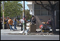 Near the corner of Haight and Ashbury streets in San Francisco, California.