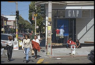 Gap store at the corner of Haight and Ashbury streets in San Francisco, California.  Sic transit gloria hippie.