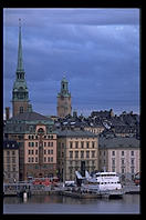 Gamla Stan, Stockholm from Fjallgatan on Sodermalm.