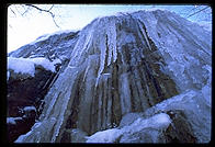 Frozen waterfall.  Melrose, Massachusetts