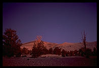 The early light of sunrise on the eastern Sierra.  From the Ancient Bristlecone Pine Forest in the White Mountains of California.