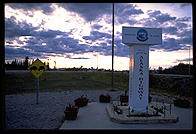 Milepost 1422, the end of the Alaska Highway.  Delta Junction, Alaska.