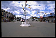 Mile 0 on the Alaska Highway.  Dawson Creek, British Columbia.