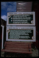 Sign at the entrance to the Alaska Highway.  Dawson Creek, British Columbia.