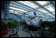 A massive Snoopy balloon inside Mall of America (in Minneapolis)