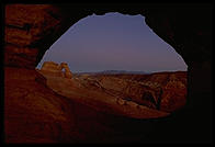 After sunset in Arches National Park (Moab, Utah)