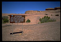 Sign on the Slickrock Trail.  Moab, Utah.
