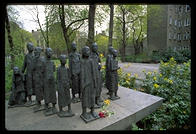Soviet memorial to the victims of the Nazis, on the site of the old Jewish cemetery in Berlin (dug up by the Nazis)