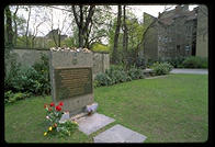 Soviet memorial marking the spot where Berlin's 55,000 Jews were collected for deportation