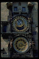 Prague's signature tourist clock, in the Old Town Square