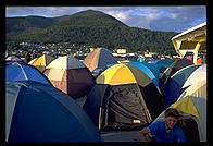 Tents on an Alaska Marine Highway ferry.