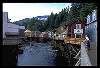 The nice part of downtown Ketchikan, Alaska.