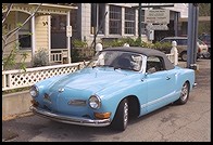 Karmann Ghia (Volkswagen). Sutter Creek. Highway 49. California