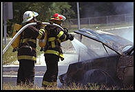 Burning car.  New Jersey 1995.