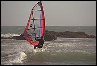 Windsurfing. Just north of the Hearst Castle. San Simeon, California.