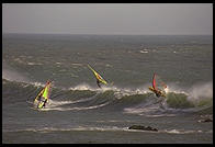 Windsurfing.  Just north of the Hearst Castle.  San Simeon, California.