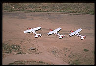 Planes waiting at Bar 10 Ranch.  Grand Canyon