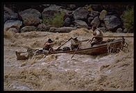 Reenactment of Powell's trip.  Lava Falls.  Grand Canyon National Park.  August 1999.