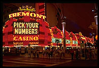 Downtown Las Vegas (Fremont Street) by night.