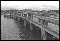 The Dike Bridge, Chappaquiddick, Martha's Vineyard, Massachusetts.  Yes this is a rebuilt version of the bridge off which Ted Kennedy went in 1969