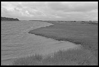 View of the marshes surrounding the Dike Bridge, Chappaquiddick, Martha's Vineyard, Massachusetts.