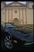 Acura NSX-T at Mission Santa Barbara (California).