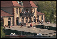 Head of the Charles Regatta, Sunday, October 18, 1998.  From the footbridge to Harvard Business School