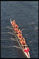 Head of the Charles Regatta, Sunday, October 18, 1998.  From the footbridge to Harvard Business School