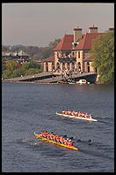 Head of the Charles Regatta, Sunday, October 18, 1998.  From the footbridge to Harvard Business School