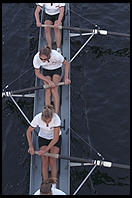 Head of the Charles Regatta, Sunday, October 18, 1998.  From the footbridge to Harvard Business School